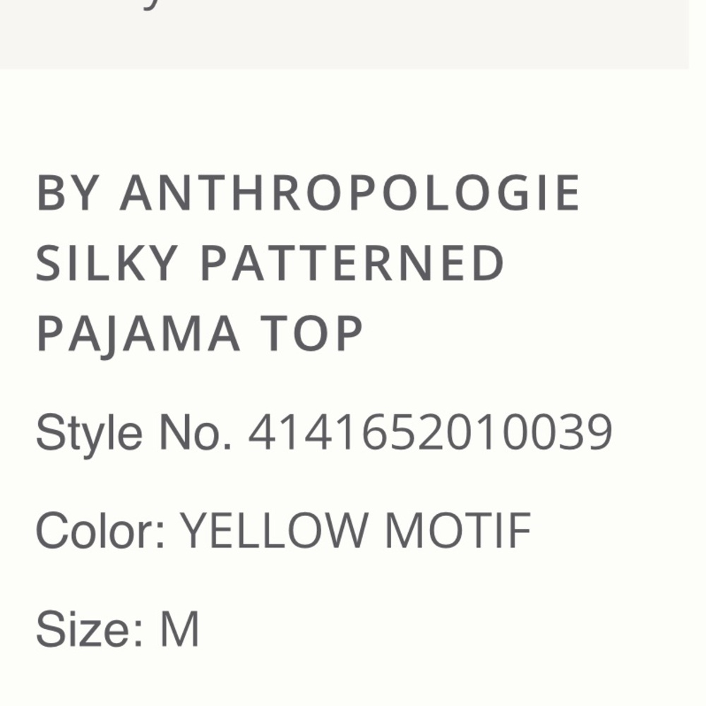 NWT-Anthropologie Pajama Top - Picture 2 of 7